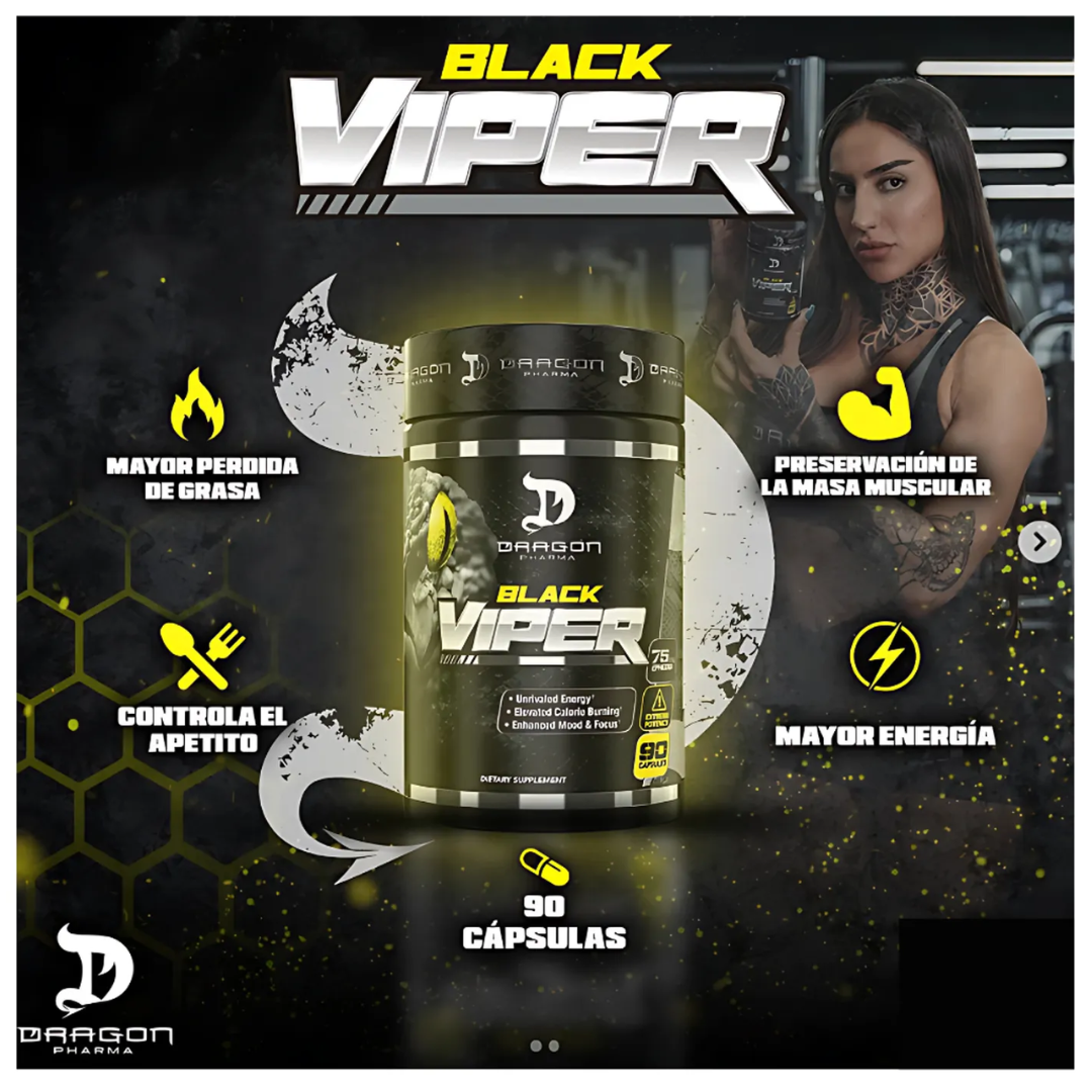 Black Viper de Dragon Pharma 90 caps
