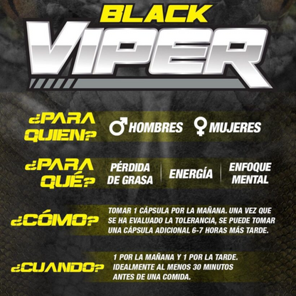 Black Viper de Dragon Pharma 90 caps