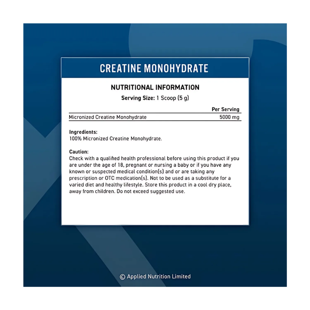 Creatina monohidratada 500 G Applied Nutrition